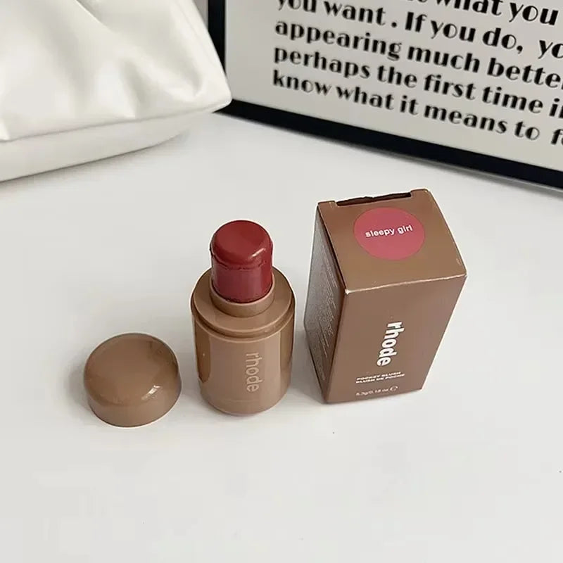 Rhode Pocket Blush LIP Stick Lip And Cheek Hydrating Stick Natural Rouge Powder Blush Cream Lipstick Cheek Easy To Apply Colo