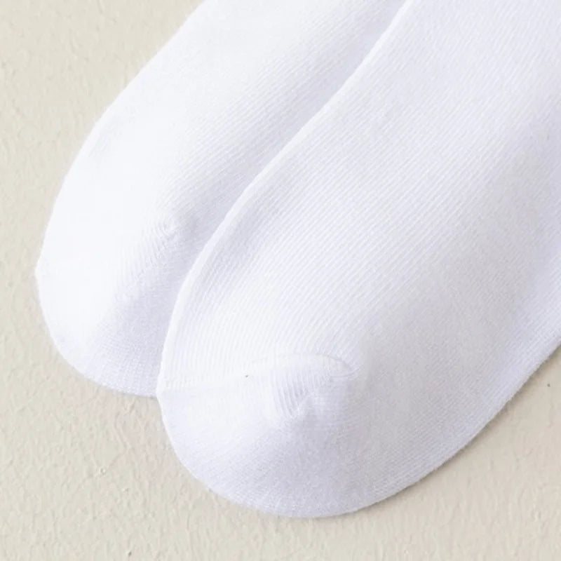5Pairs/Set 3-13Years Baby Girls Boys Casual Sports Socks Soild Soft Cotton Four Season School Socks Black White Gray Kids Socks