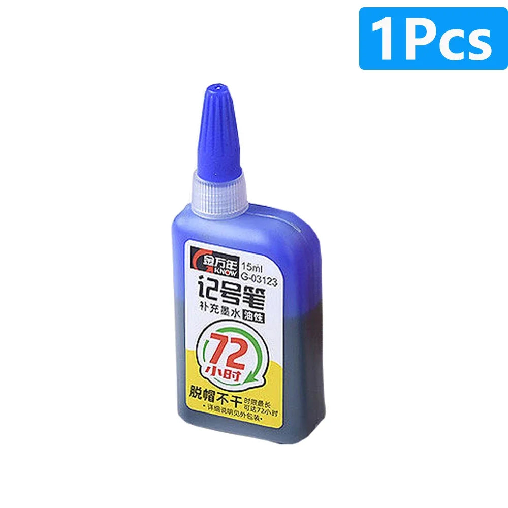 1-6Pcs 45mm Waterproof Long Head Nib Deep Hole Markers Pen Tile Carpenter Pen Multi-purpose for Woodworking Black/Blue/Red Ink