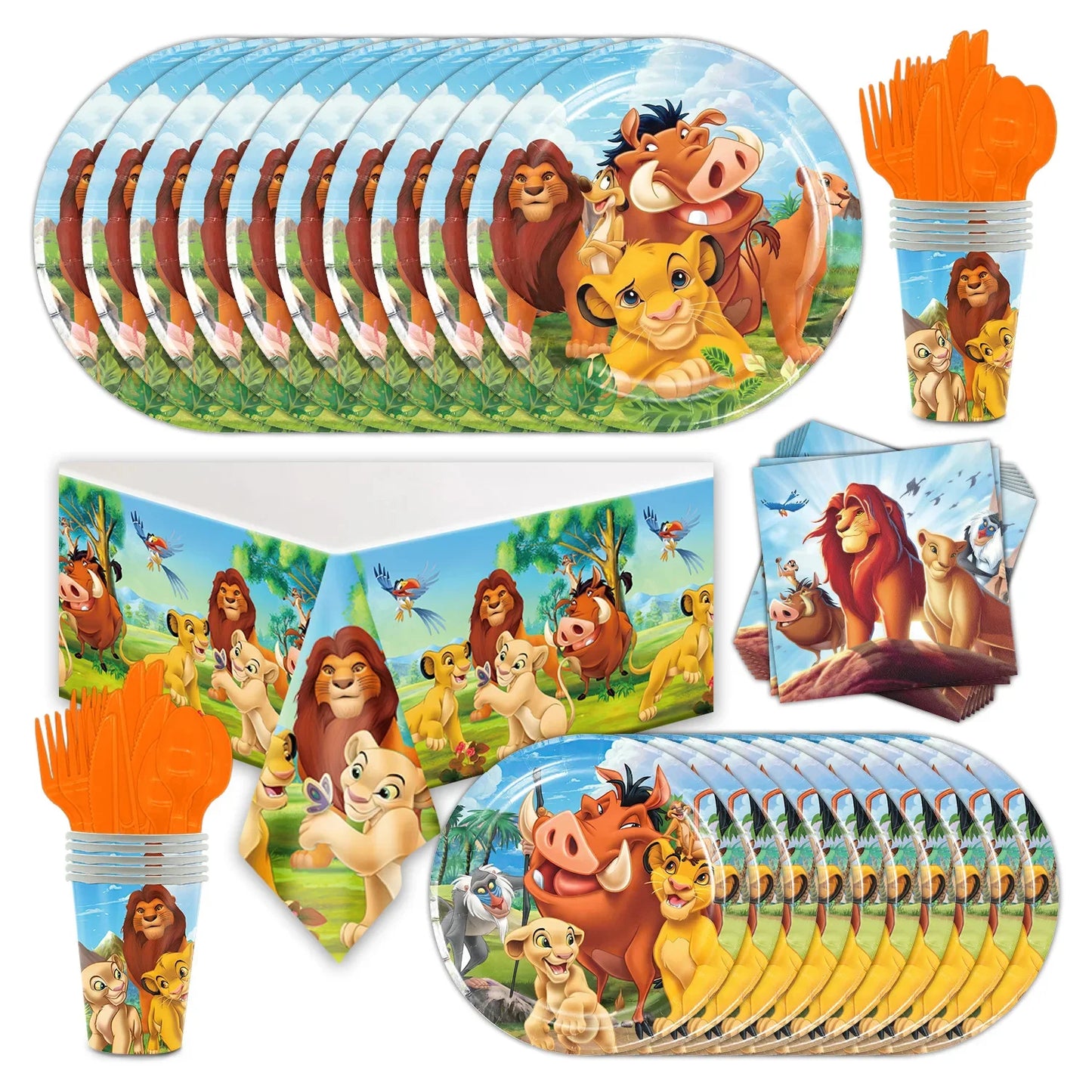 Disney The Lion King Birthday Party Decoration New Plates Cups Napinks Tablecloth King Lion Birthday Balloon Party Favor Balloon
