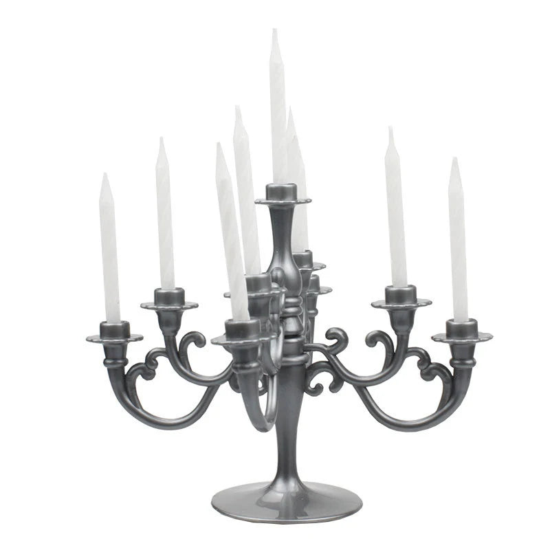 Ins Style Retro European Luxury Cake Decoration Candlestick Baking Birthday Party Wedding Small Plug-In Supplies Theme Girl
