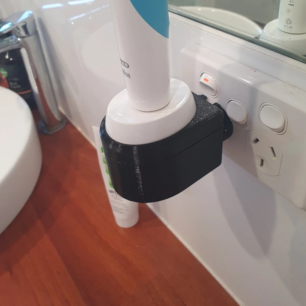 Australian Standard 3D Printed Toothbrush Charger Holder Dustproof Wall Mount For Oral B Philips Bathroom Counter Organizer