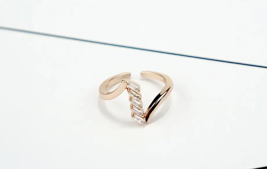 Hot 925 Sterling Silver Ring AAA Zircon Adjustable Simplicity Fashion Exquisite Women Jewelry Accessories Wedding Party Gift