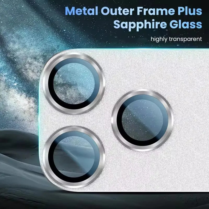 NEW 2PCS For iPhone 17 Pro Max Lens Protector Metal Aluminum Alloy Tempered Glass Camera Cover Shatterproof Hardness Protectors