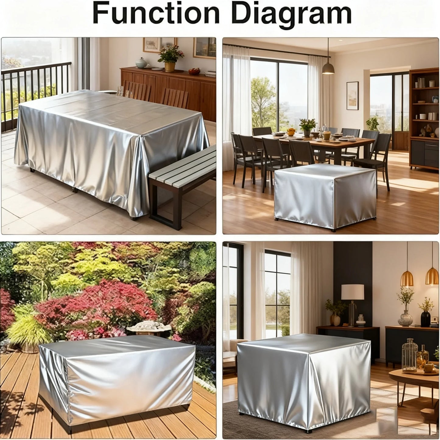 Patio Sofa Cover Waterproof - with Table and Chair Covers Set, All-Weather