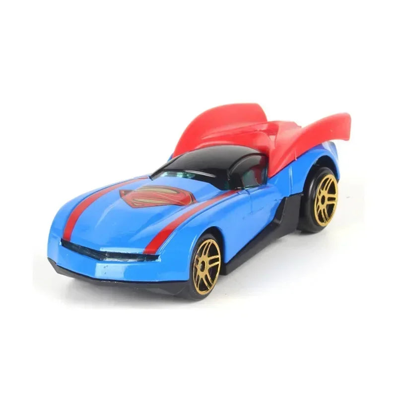 6Pcs/set Marvel Racing Cars Avengers Car Captain America Hulk Ironman Spiderman Venom Action Figures Kids Birthday Gift