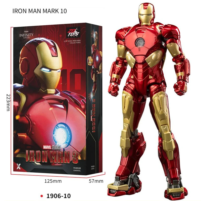 ZD Toys Iron Man Action Figure Joint Movable MK1 MK3 MK6 MK7 MK42 MK45 MK50 MK85 MK17 MK33 MK39 Adult Collection Figure Gift