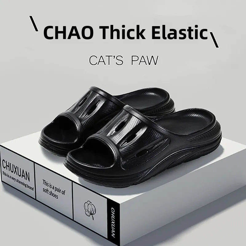 Men's Outdoor Sports Slippers Summer 2026 New Indoor Home Outdoor Wear Thick Bottom Anti-slip EVA Beach Shoes Casual Flat Heel