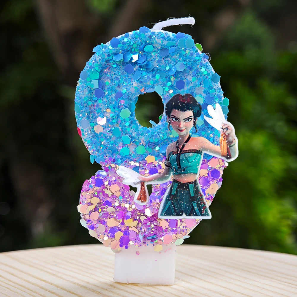 New Kpop Demon Hunters Theme Candle Number 0-9 Birthday Party Cake Decoration Cartoon Baby Shower Supplies Kids Gifts