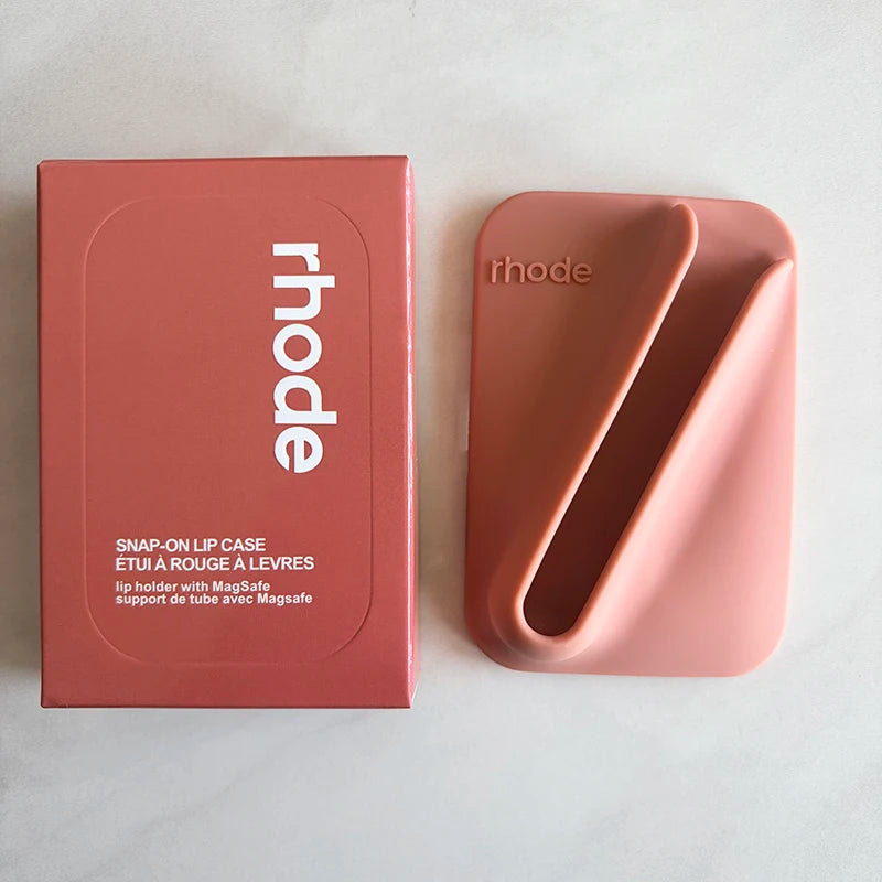 Rhode Magnetic SNAP-ON LIP CASE Phone Case with Box for IPhone 15 16 14 13 12 11 Pro Max 17 Air Lip Gloss Holder Soft Silicone