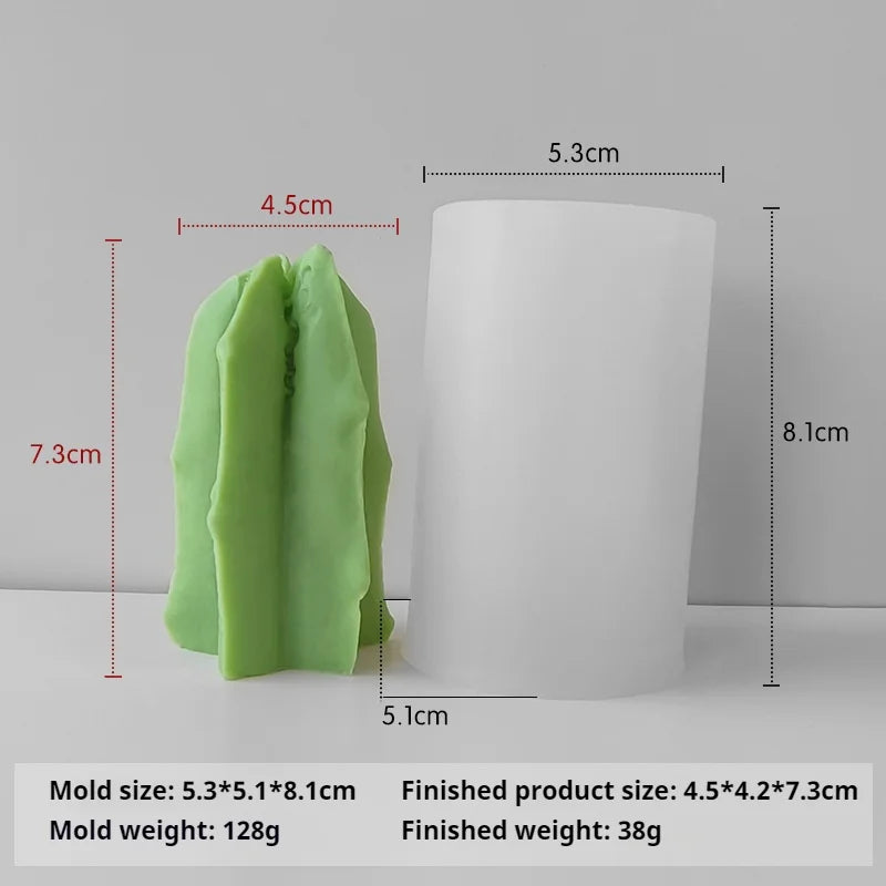3D Silicone Candle Soap Mold Cactus Succulents Plaster Cement Mold Home Decoration DIY Aromatherapy Wedding Gifts silicone molds