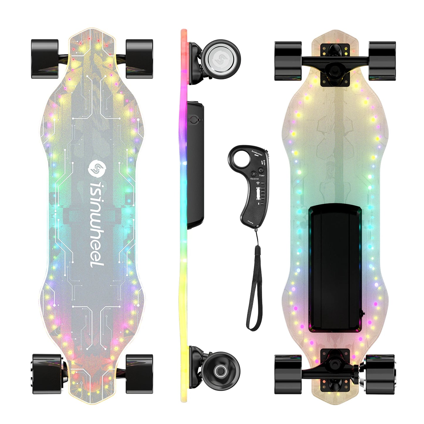 Remote Control Four-Wheel Electric Scooter For Adults 500W Motor Top Speed 19Mph Max Range 15Miles 25.2V 24.5AH Load 264Ibs